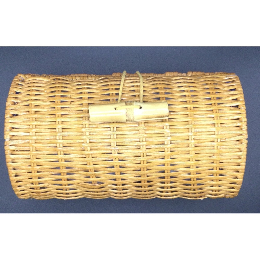Lily Pulitzer wicker Summer Bag Clutch Rattan Women Purse Handbag Case